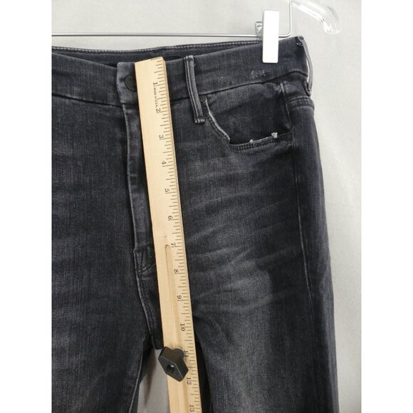 Mother 27 Jeans High Waisted Looker Ankle Leave The Lights On Black - Picture 5 of 9